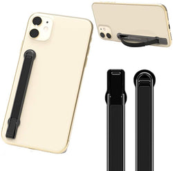 SleekStrip Stand & Grip - Ultra Thin Phone Strap Holder for Hand with 2-Angle Stand, Modern Design with Strong Hold Adhesive, Fits Most iPhone and Android Phone Cases, Wireless Chargers and Car Mounts